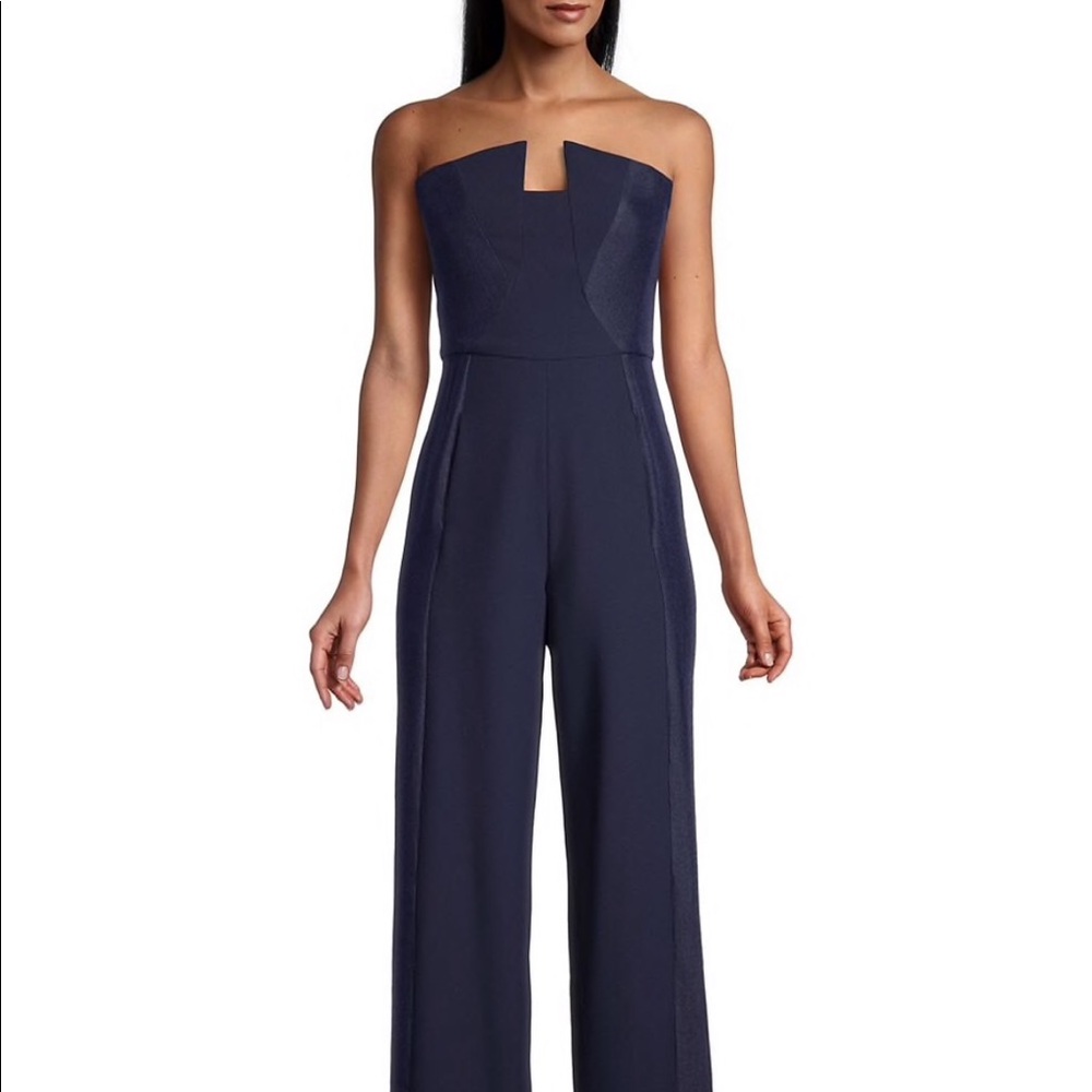 Black Halo Navy Tuxedo Jumpsuit